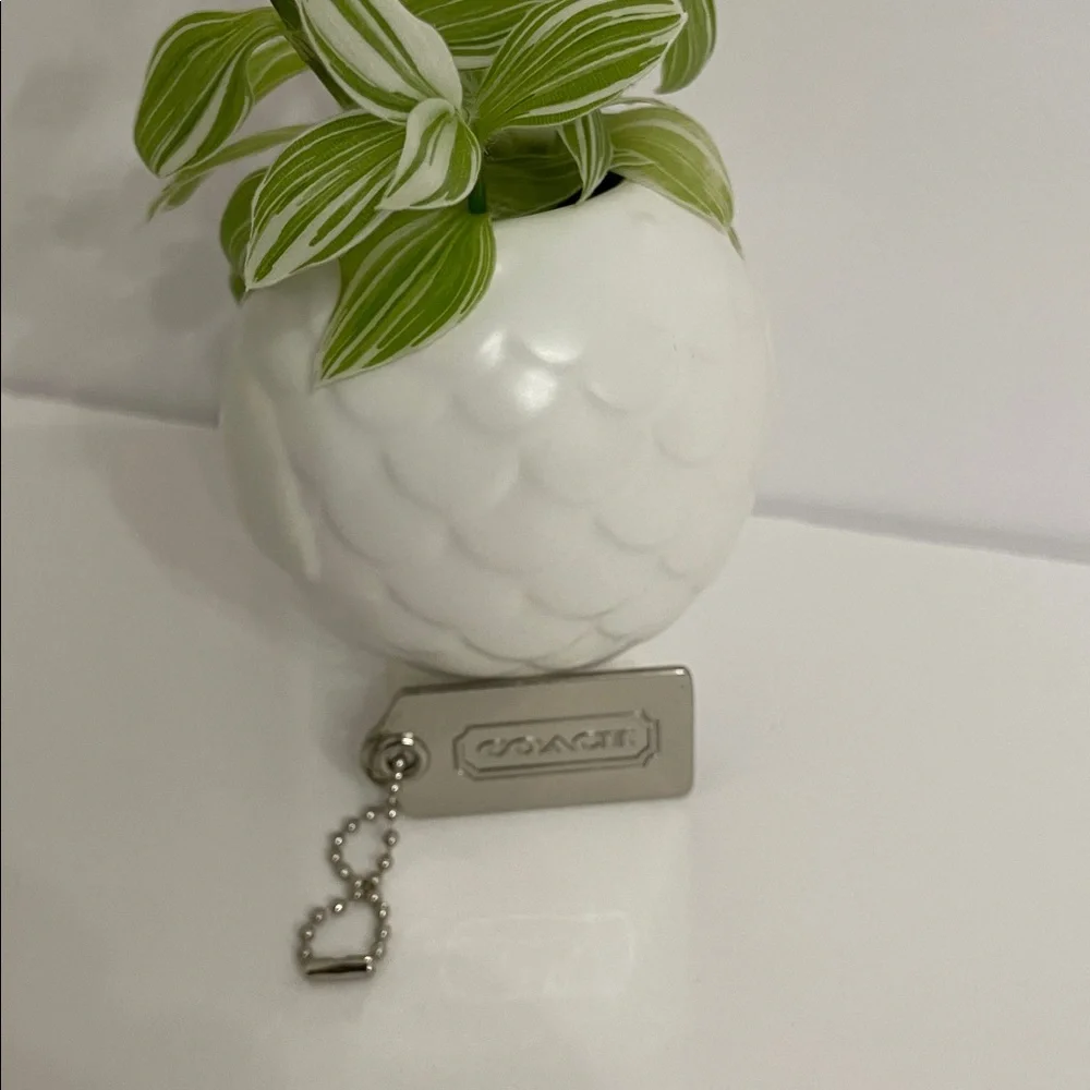 Coach Metal Hang Tag Keychain Bag Charm